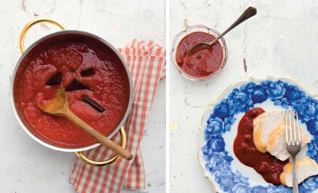 Schokoladensauce für Fisch und Geflügel