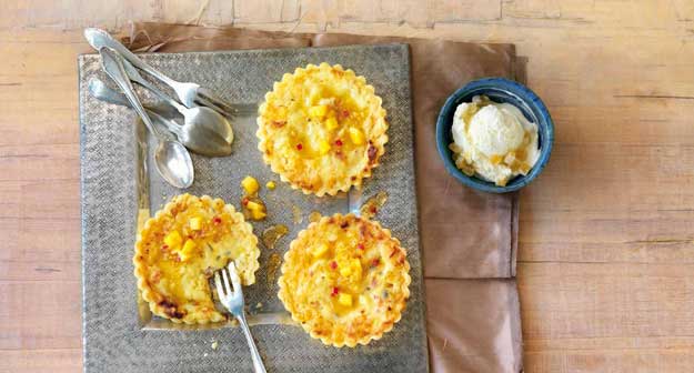 Rezept Frisch gebackenes Mango-Küchlein mit Chili und weissem ...