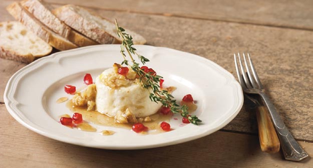 Ziegenkäse mit Kastanien-Whiskynuss-Honig