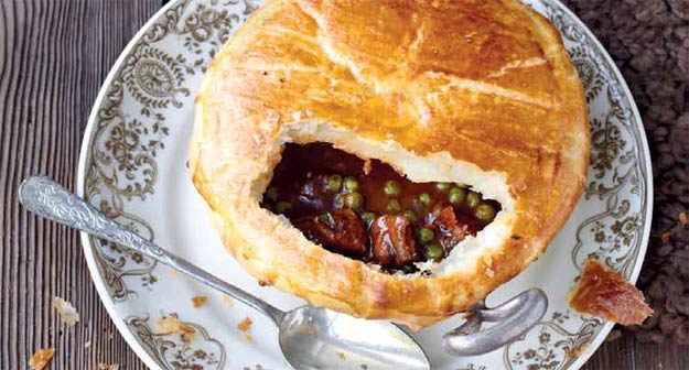 Lamm-Minzen-Erbsen-Pie