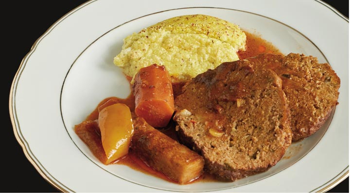 Christas Hackbraten mit Mais-Soufflé