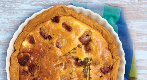 Karamellisierte Knoblauch-Tarte