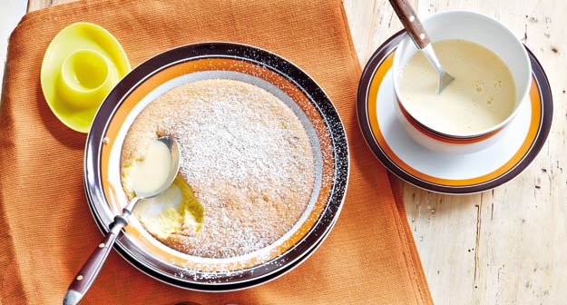Salzburger Nockerln mit Straussenei und Vanille-Tonkabohnensauce