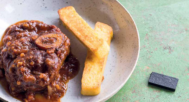 Ossobuco di vitello alla birra con polenta