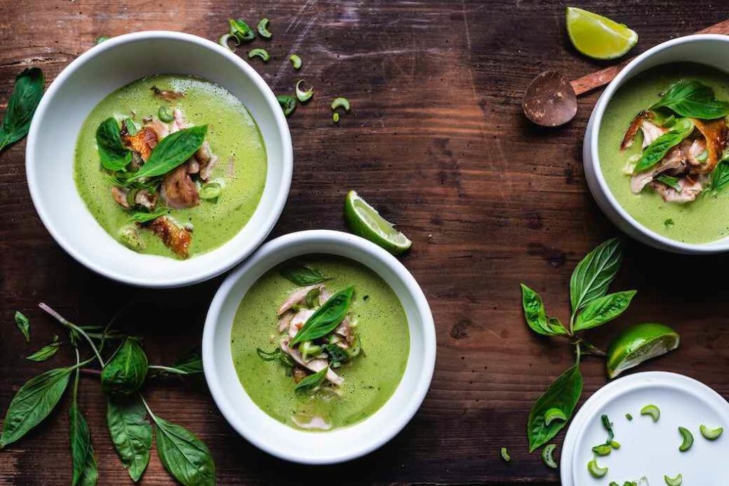 Green Coconut Chicken Soup