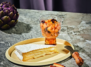 Brie de Meaux mit Artischocken-Birnen-Chutney