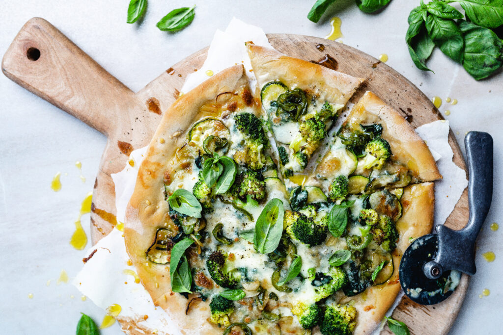 Pizza verde al Gorgonzola